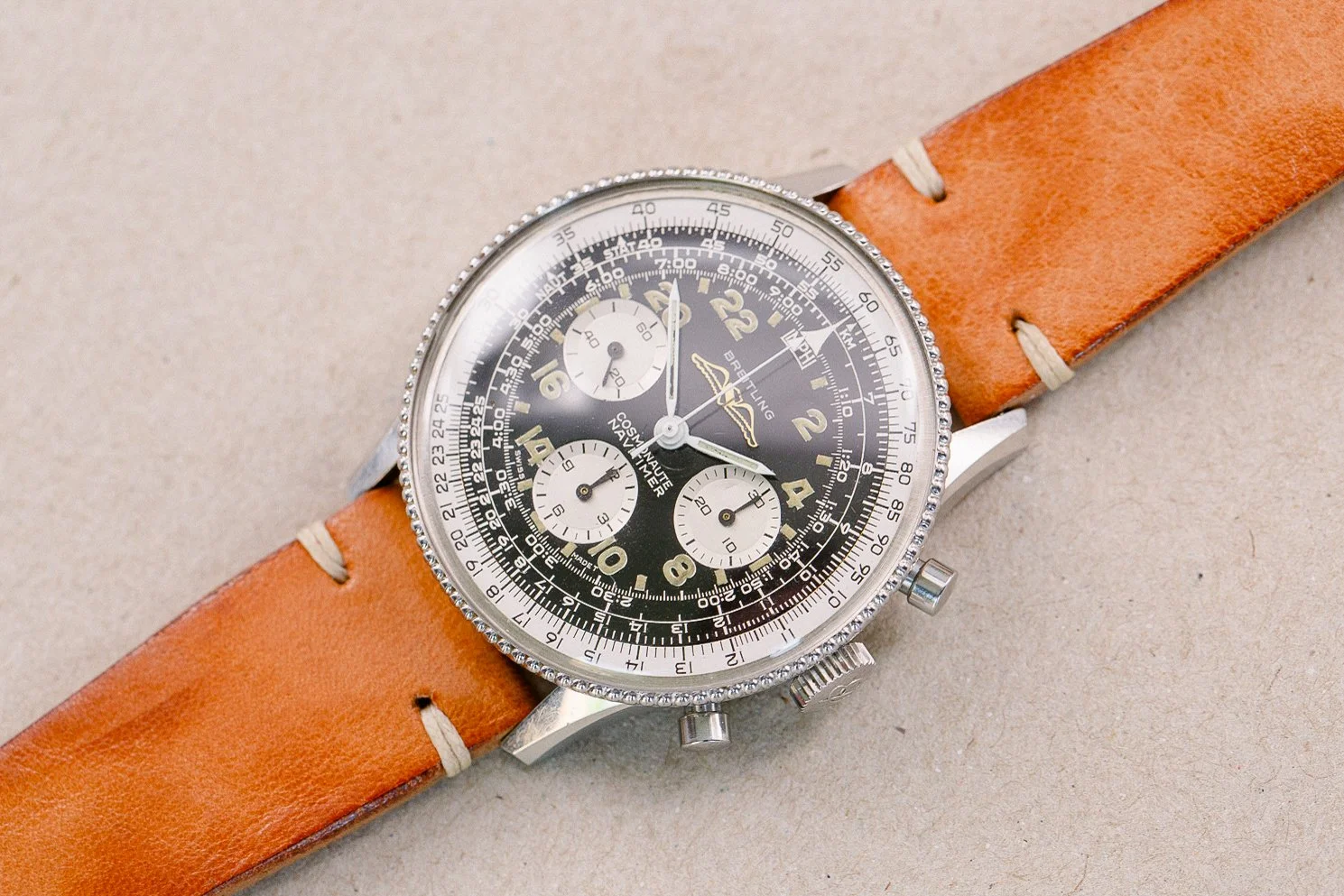 BREITLING 809 Cosmonaute 'Wide Bezel' Navitimer - Reverse Panda